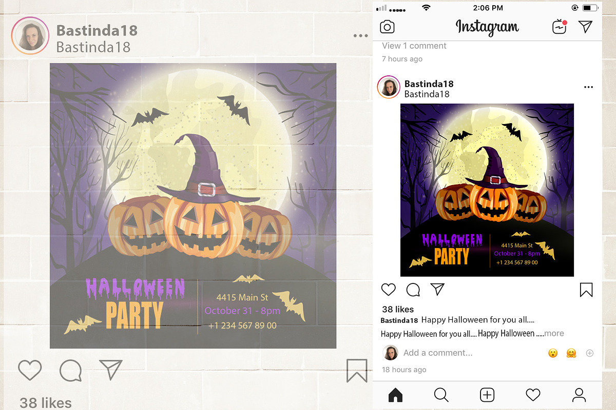 Halloween Party Flyer, a Flyer Template by Maria Zebroff (Photo 2 of 3)