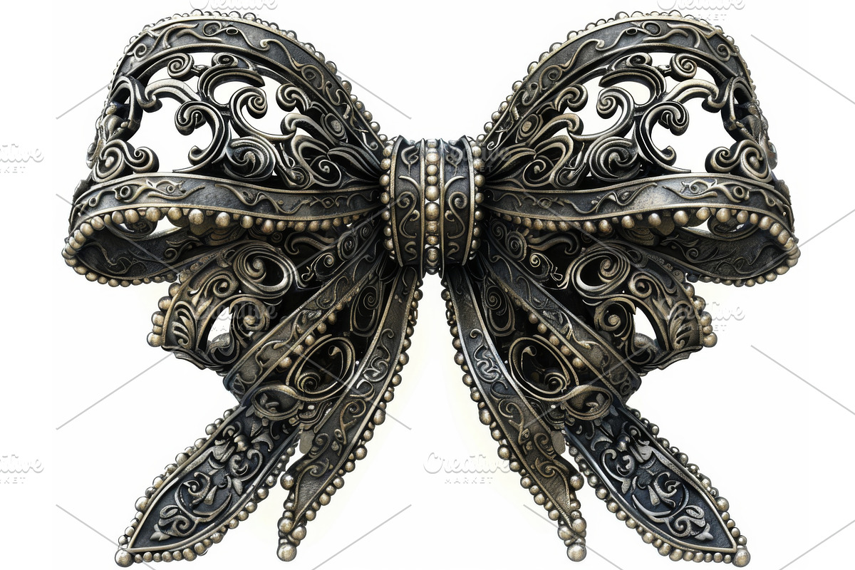 Ornate Brass Bow with Intricate, an Illustration by tilialucida