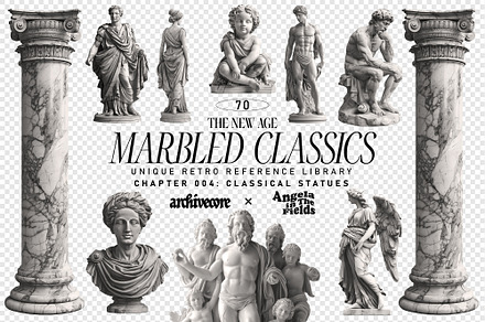 MARBLED CLASSICS Vintage Graphics, an Object Graphic by angelainthefields