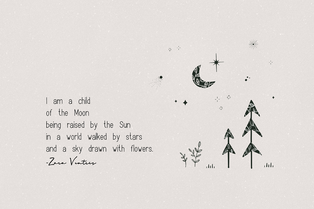 Moonchild font duo, a Sans Serif Font by elvinova (Photo 4 of 9)