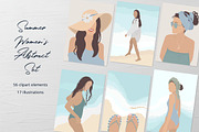 Summer Women's Abstract Set, a Seasonal Illustration by Irena Art (Thumbnail 1 of 6)