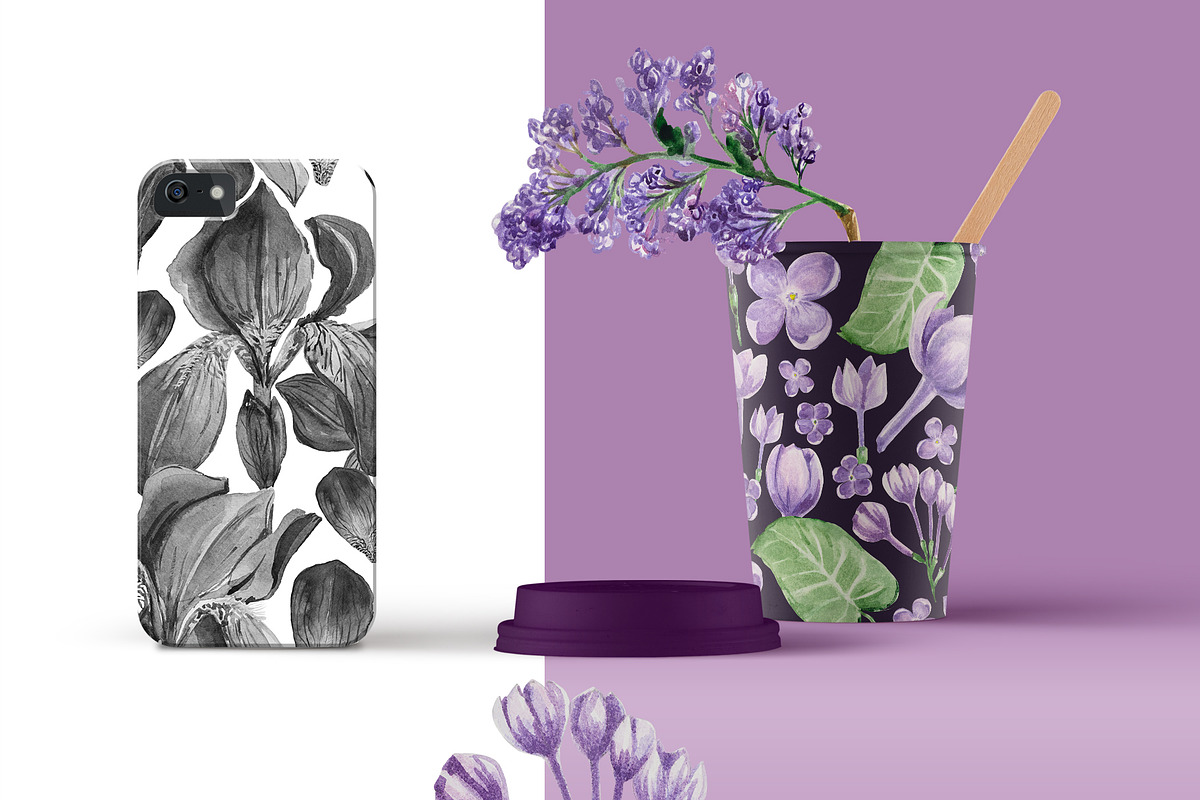 Violet Set, a Decorative Illustration by Design X0