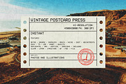 Vintage Postcard Press, a Layer Style Add-On by pixelbuddha.net (Thumbnail 1 of 12)