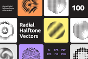 Radial Halftone Vectors, a Duotone Icon by Brickclay (Thumbnail 1 of 7)