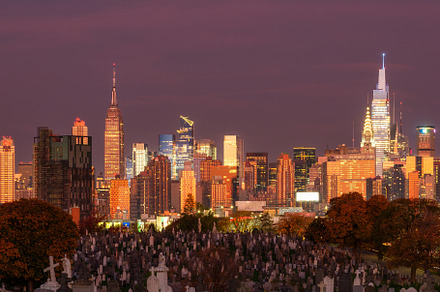Total lunar eclipse over Manhattan