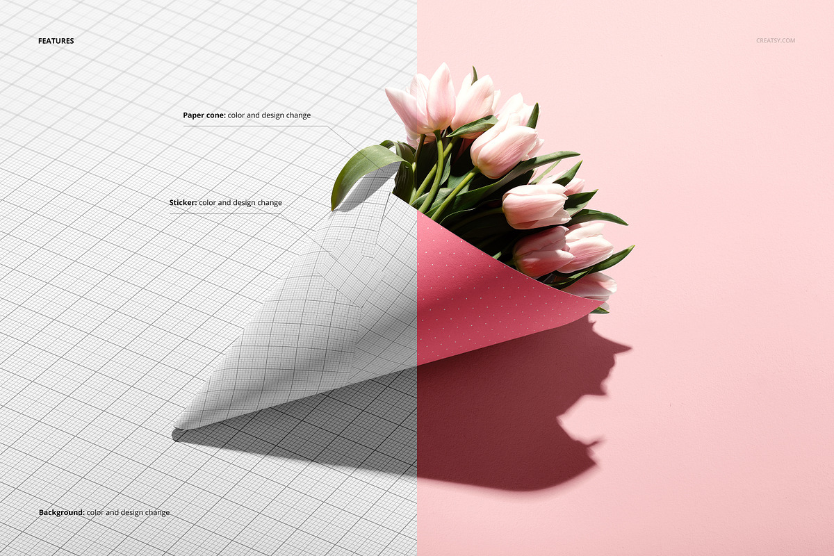 Flower Packaging Mockup, a Packaging Mockup by creatsy5 (Photo 3 of 4)