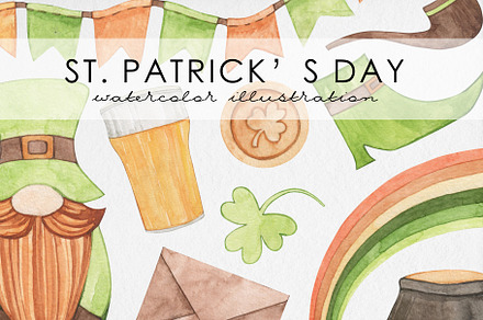 Watercolor St. Patrick's Day Clipart