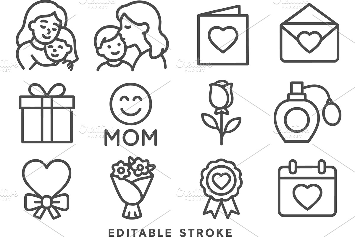 Vector illustration line icons, an Illustration by ZinetroN