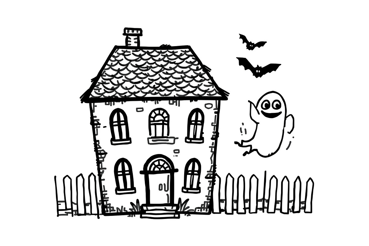 Haunted House & Pumpkin Art, an Illustration by musafir_fashion (Photo 11 of 16)