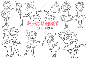 Ballet Dancers Digital Stamps