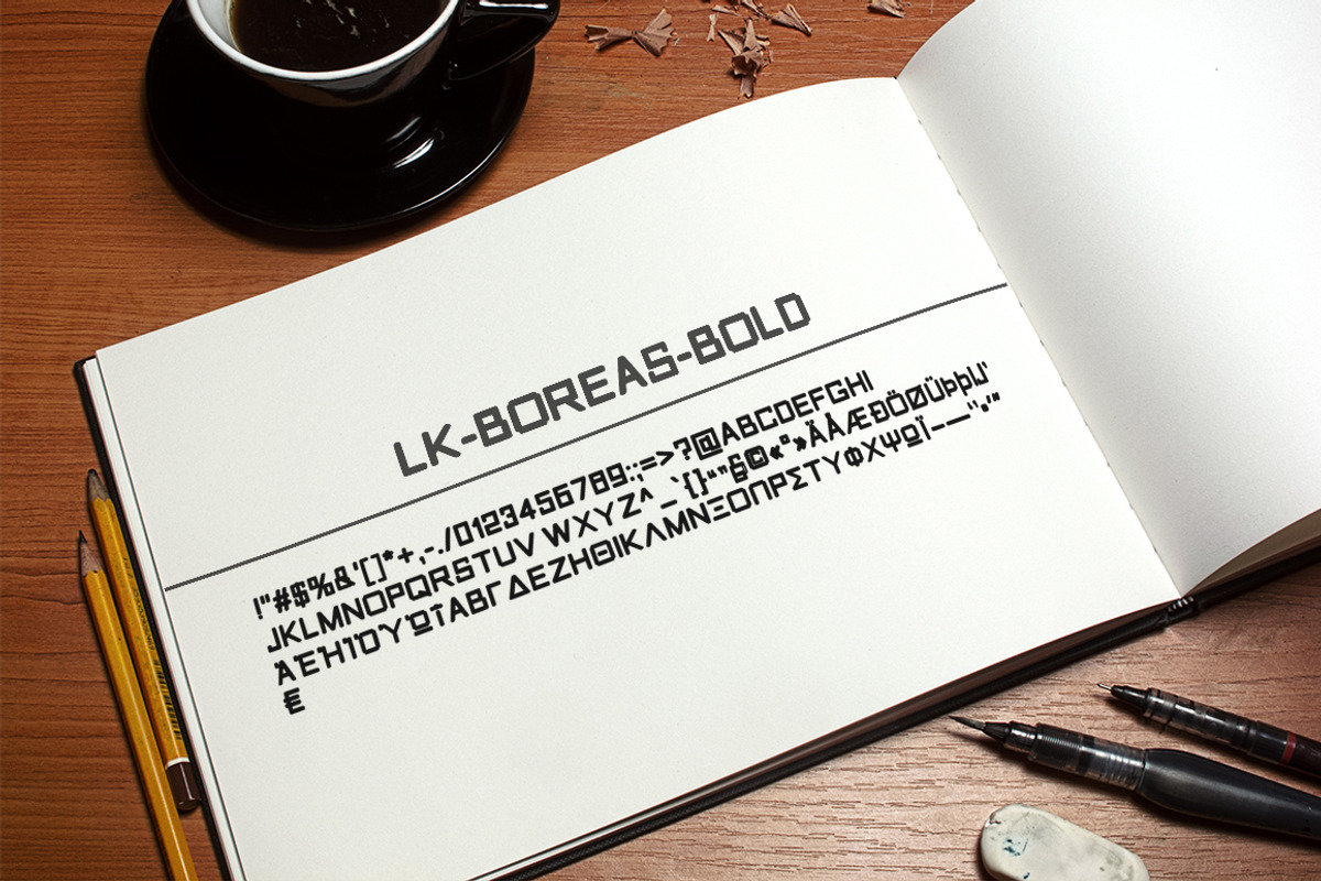 Boreas Square Display Font preview 3
