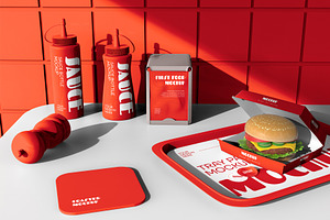 Sauces Bottle Mockup Set, a Product Mockup by graphypix