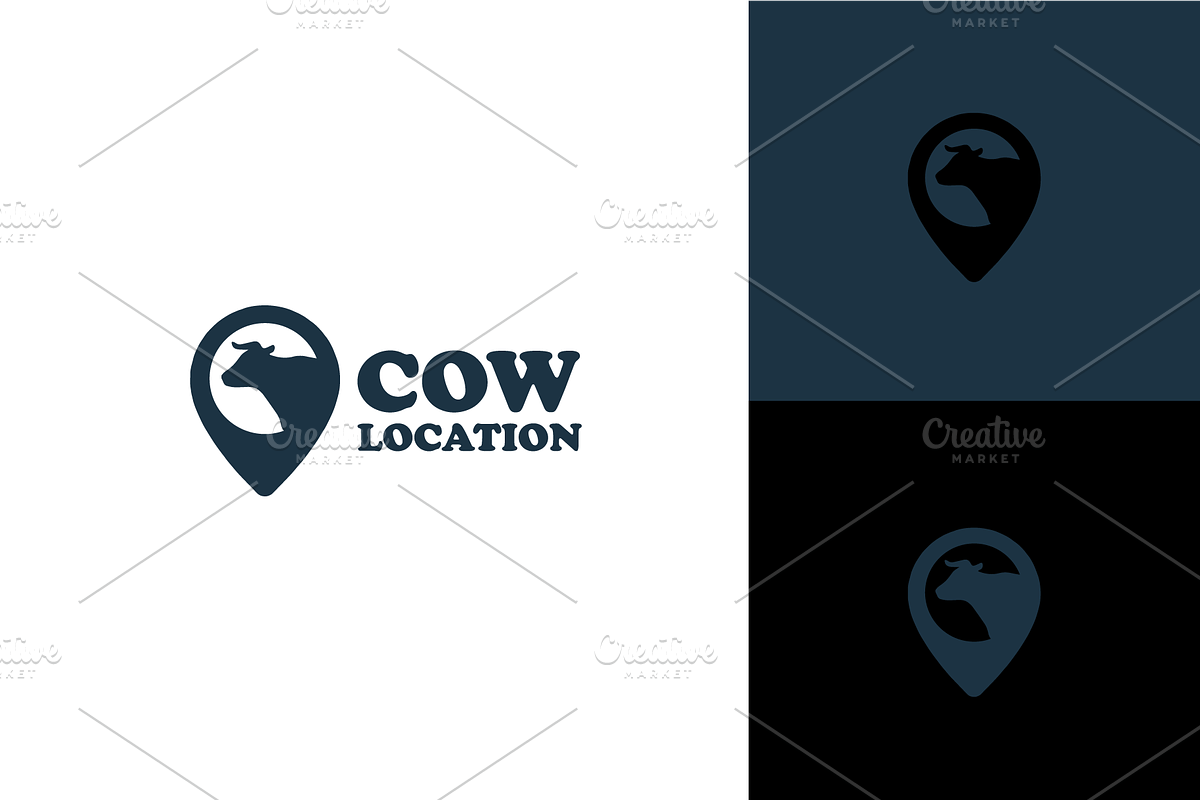 Cow Location Logo, a Branding & Logo Template by zaqilogo
