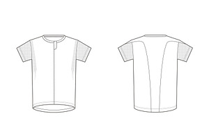 Sport T-shirt Fashion Flat Template