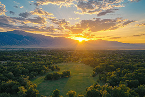Sunset glow over the Utah valley wit, a Photo by Iftikhar Alam