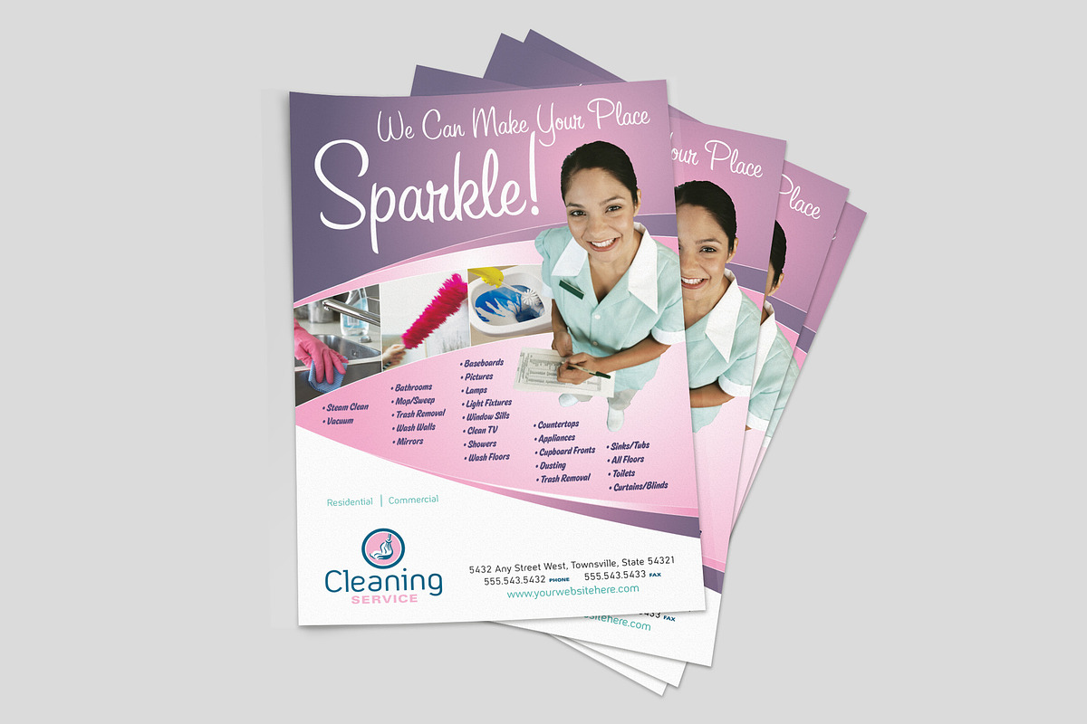 House Cleaning Flyer Template, a Flyer Template by StockLayouts (Photo 2 of 3)