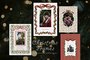Christmas holiday frames backgrounds, a Background Graphic by Grace Noboa Illustrations (Thumbnail 6 of 13)