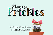 Starry Prickles, a Serif Font by Kristy Hatswell (Thumbnail 1 of 6)
