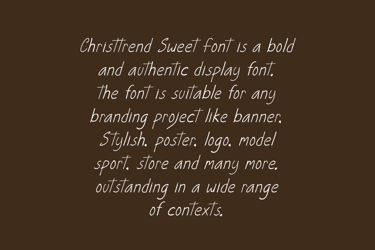 Christtrend Sweet Font, a Handwritten Font by QR Design Studio (Photo 4 of 6)