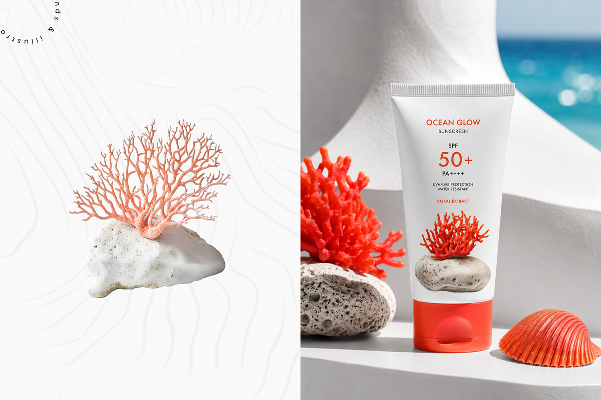 Ocean Nature Collection | Coral Pack, an Object Graphic by Lumeno (Photo 5 of 10)