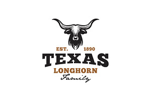 Texas Longhorn Farm Ranch Bull Logo, a Branding & Logo Template by funpixel