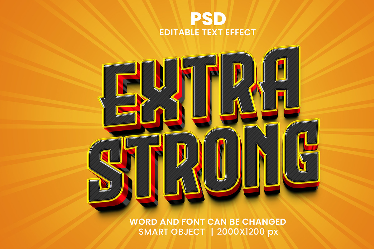 Funny 3d Editable Psd Text Effect, a Layer Style Add-On by bdrobin (Photo 2 of 2)