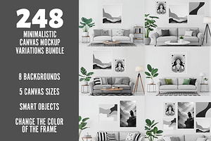 248 Minimalist Canvas Mockup Bundle, a Mockup by Redmixx Design
