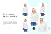 Women Longsleeve Mock-ups Set DEMO, a Books & Magazine Mockup by Apparel_Mockups (Thumbnail 6 of 23)