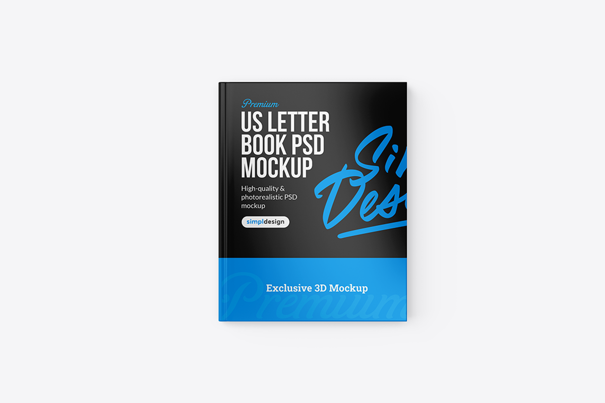 US Letter Hardcover Book Mockup, a Books & Magazine Mockup by SimplDesign (Photo 3 of 13)