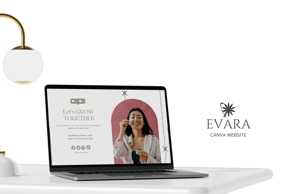 UGC Portfolio Template Canva, a Landing Page Template by izeumi (Photo 3 of 3)