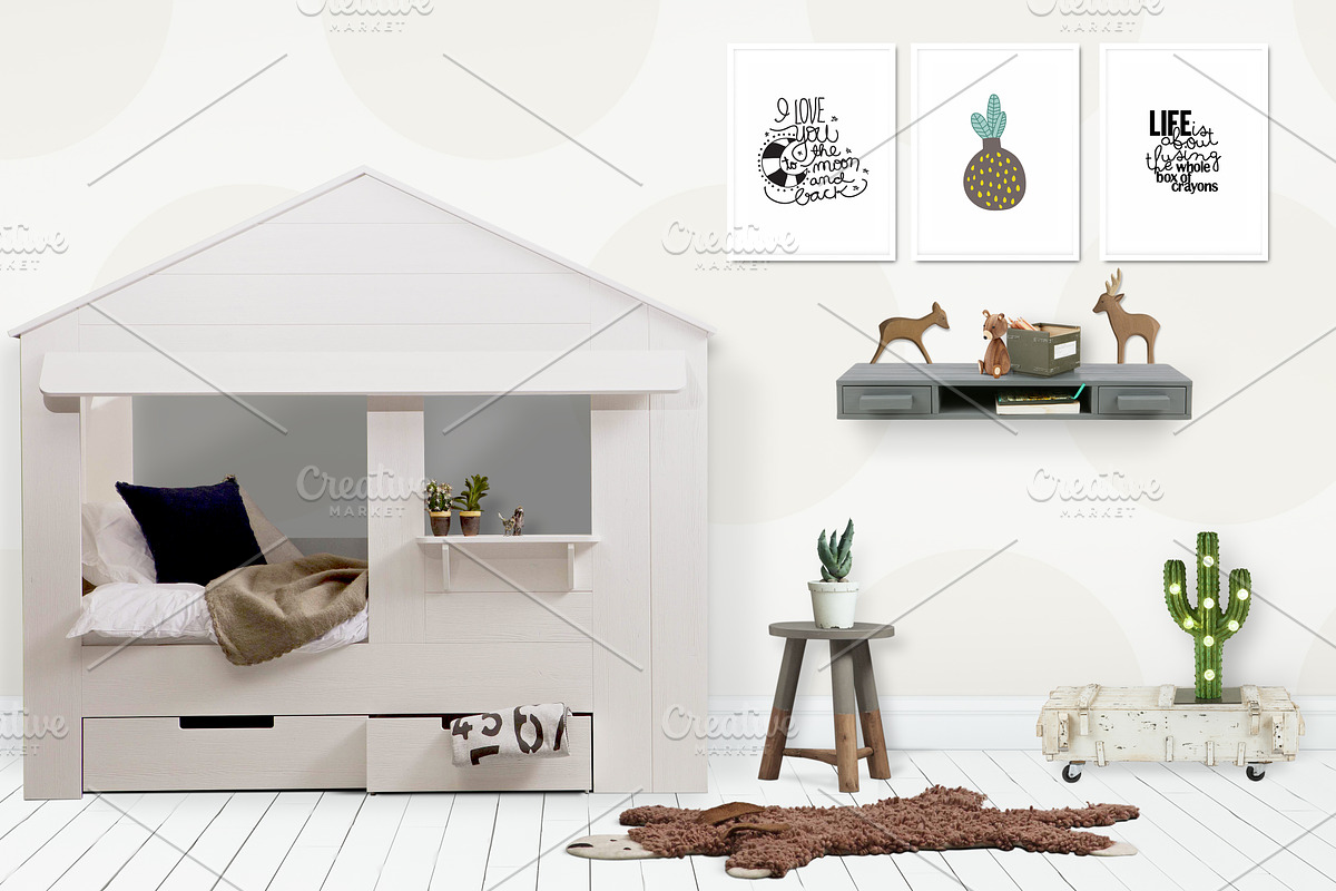 Kids Room Wall/Frame Mock Up 20, a Print Template by Whimsicality (Photo 2 of 6)