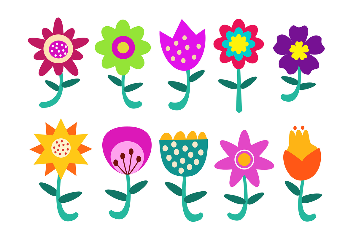 60 Flat Flower Vectors, a Graphic by judayartworks (Photo 3 of 7)