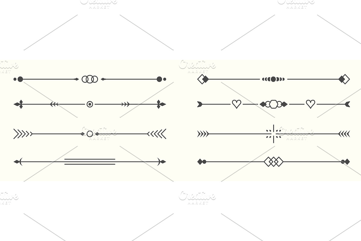 Vintage Decorative Scrolls, an Illustration by Vector Creator