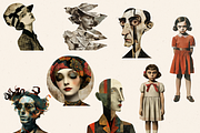 SURREAL 50S CLIPART PACK, a Person Illustration by Daring Digies (Thumbnail 4 of 10)