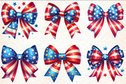 Coquette Bow 4th of July Clipart, a Seasonal Illustration by Rose Art (Thumbnail 2 of 4)