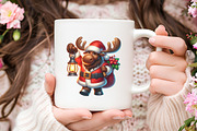Christmas Santa Moose Clipart, an Illustration by RobertsArt (Thumbnail 3 of 7)