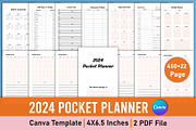 2024 Pocket Planner Canva Interior, a Stationery Template by Mustafiz (Thumbnail 1 of 4)