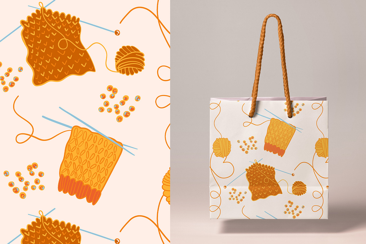 Knitting & Crochet clipart patterns, a Work Illustration by Carpet Tapete Pretzel (Photo 5 of 13)