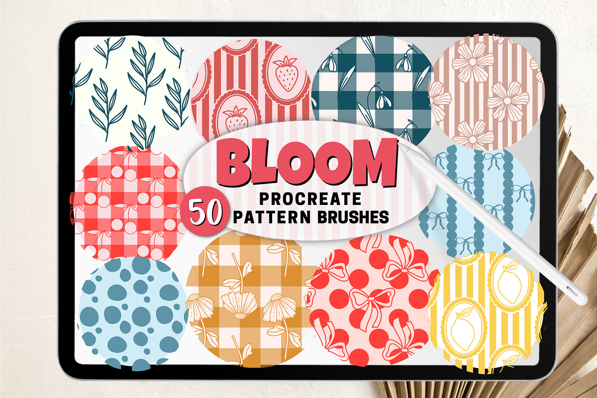 Bloom Procreate Pattern Brushes, a Brushes & More by Brush Lab (Photo 1 of 8)