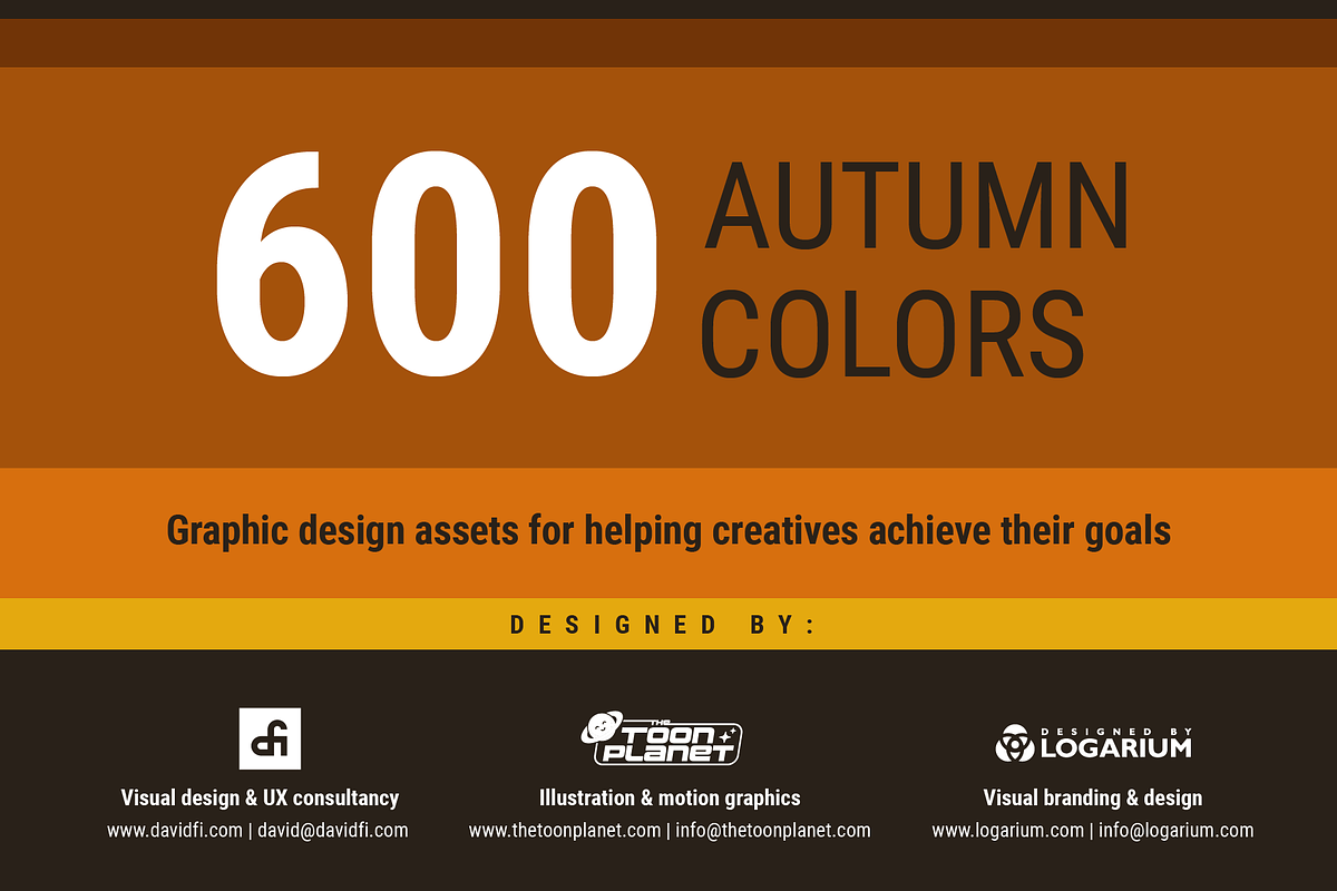 600 Autumn Halloween Color Swatches, a Palette Add-On by ToonPlanet Vector Assets (Photo 14 of 14)