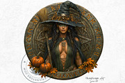 Halloween Witches Medaillons, a Seasonal Illustration by ThatsDesignArt (Thumbnail 7 of 16)