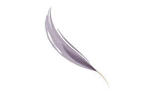 Graceful purple watercolor leaf, an Illustration by okskukuruza