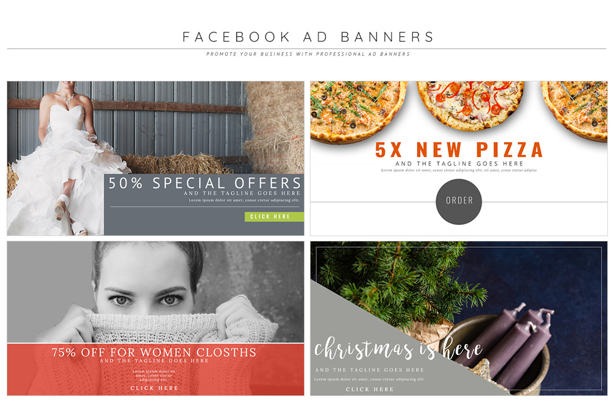 Facebook Ad Template Pro Pack, a Social Media Template by pmvch (Photo 2 of 10)