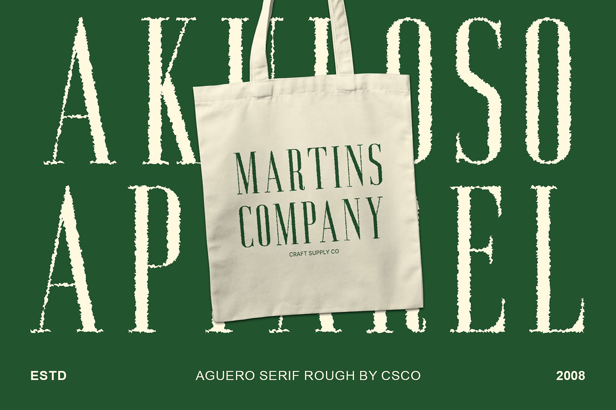 Aguero Serif Rough, a Serif Font by Craft Supply Co. (Photo 7 of 8)