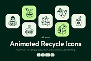 Animated Recycle Doodle Art Set, an Outline Icon by Vectors Market (Thumbnail 1 of 5)