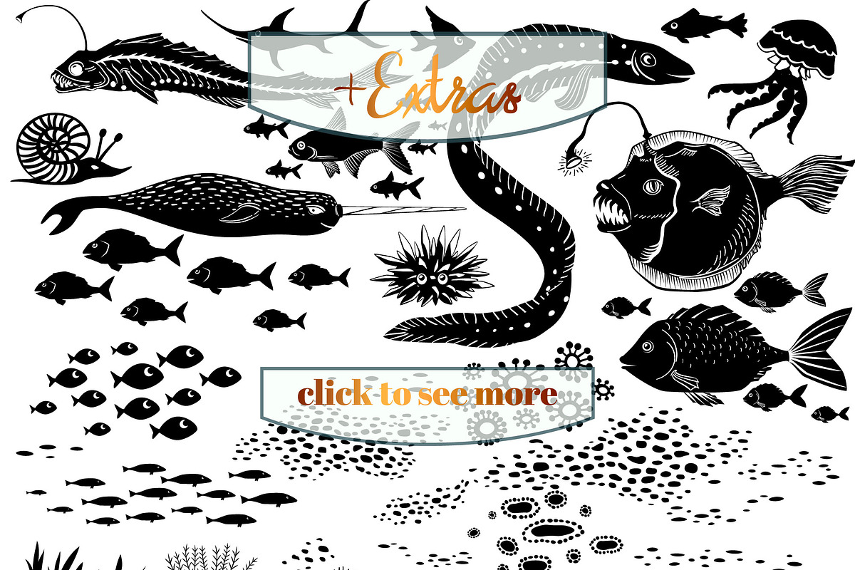 Seaweed pattern brushes for AI, a Brush Add-On by SHMEL_Studio (Photo 5 of 6)