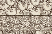 Fruits & Vegetables Vintage Patterns, a Pattern Graphic by ConceptCafe (Thumbnail 5 of 5)