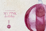 Watercolor My Pink Menu Clipart, a Seasonal Illustration by ArtCreationsDesign (Thumbnail 6 of 7)