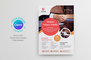 Canva Notary Service Flyer Template