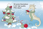 CHRISTMAS MERMAID, a Decorative Illustration by FARAWAYKINGDOM (Thumbnail 4 of 14)